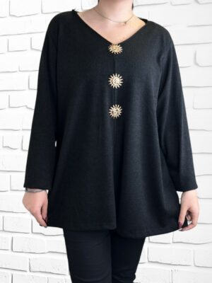 Κομψή μπλούζα με μοτίβο ήλιου