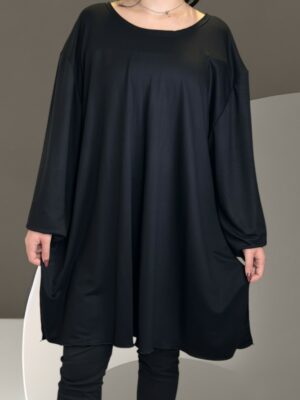 Άνετο μπλουζοφόρεμα ΜΑΥΡΟ