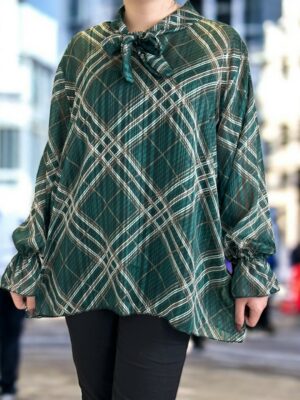 Μπλούζα μουσελίνα με δέσιμο στο λαιμό