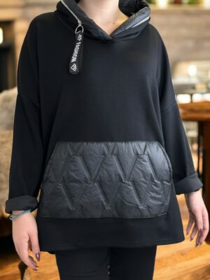 Casual μπλούζα φούτερ με τσέπη μπροστά