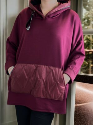 Casual μπλούζα φούτερ με τσέπη μπροστά