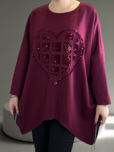 Μπλούζα με παγιετένιο σχέδιο μπροστά