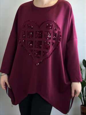 Μπλούζα με παγιετένιο σχέδιο μπροστά