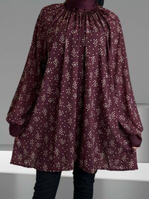 Πουκάμισο με φιόγκο πίσω για κομψές εμφανίσεις<br/><small class="dmm_sku">Κωδικός προϊόντος: 8362-μωβ</small>