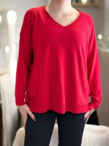 Κομψό πουλόβερ με V neckline