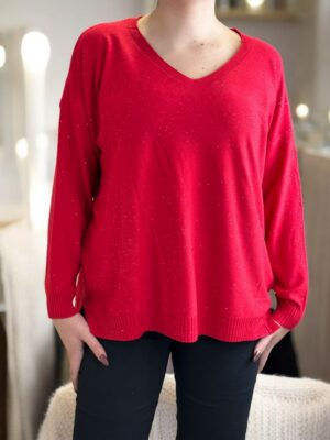 Κομψό πουλόβερ με V neckline