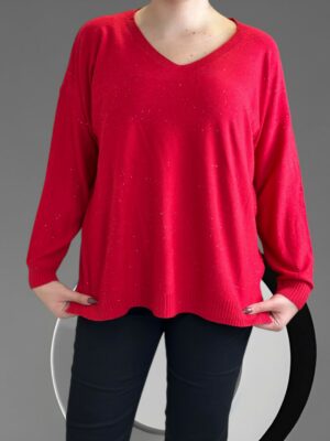 Κομψό πουλόβερ με V neckline