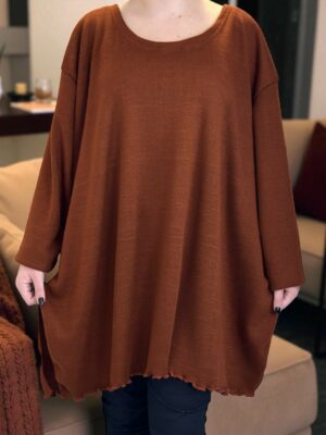 Μπλουζοφόρεμα σε απόχρωση κεραμιδί