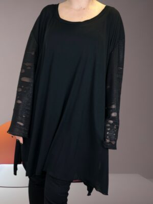 Κομψό μπλουζοφόρεμα με ιδιαίτερα μανίκια