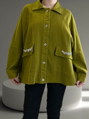 Τζάκετ με λεπτομέρειες στρας στις τσέπες