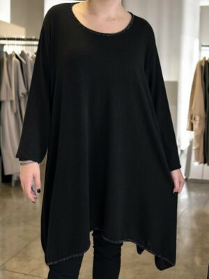 Κομψό μπλουζοφόρεμα με διακριτικές λούρεξ πινελιές