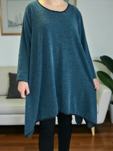 Κομψό μπλουζοφόρεμα με διακριτικές λούρεξ πινελιές