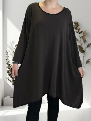 Κομψό μπλουζοφόρεμα με διακριτικές λούρεξ πινελιές