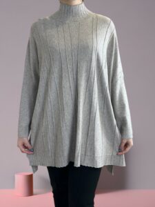 Μπλούζα με απαλή υφή και χαλαρό ζιβάγκο”