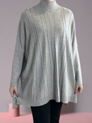 Μπλούζα με απαλή υφή και χαλαρό ζιβάγκο”