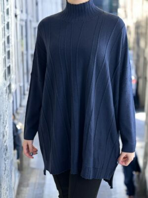 Μπλούζα με απαλή υφή και χαλαρό ζιβάγκο”