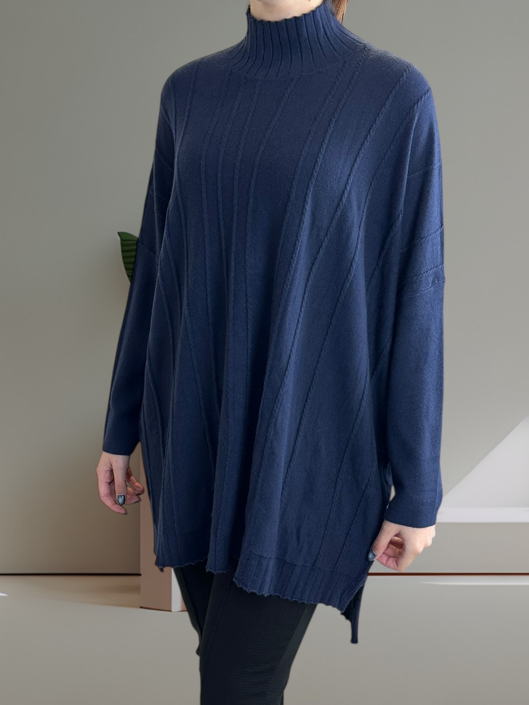 Μπλούζα με απαλή υφή και χαλαρό ζιβάγκο” Μπλούζα με απαλή υφή και χαλαρό ζιβάγκο”