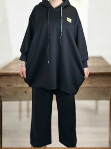 Σετ φούτερ με μακριά μπλούζα για καθημερινό look