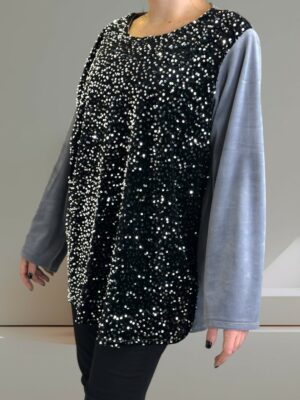 Μπλούζα με μπροστινή παγιέτα