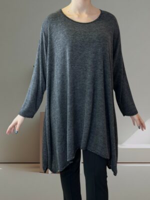 Κομψό μπλουζοφόρεμα με διακριτικές λούρεξ πινελιές