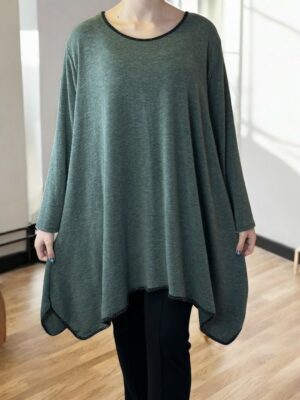 Κομψό μπλουζοφόρεμα με διακριτικές λούρεξ πινελιές