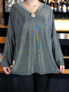 Lurex Μπλούζα με V