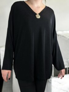 Lurex Μπλούζα με V