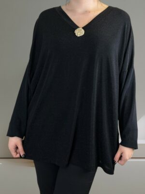 Lurex Μπλούζα με V