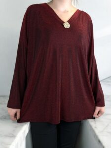 Lurex Μπλούζα με V