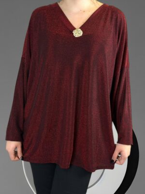 Lurex Μπλούζα με V