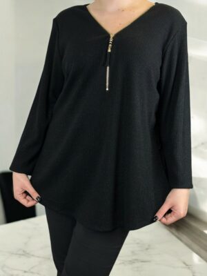 Μπλούζα με φερμουάρ<br/><small class="dmm_sku">Κωδικός προϊόντος: 8389-μαυρο</small>