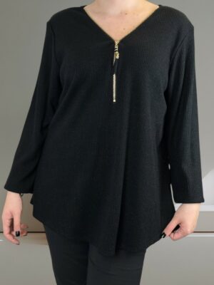 Μπλούζα με φερμουάρ<br/><small class="dmm_sku">Κωδικός προϊόντος: 8389-μαυρο</small>