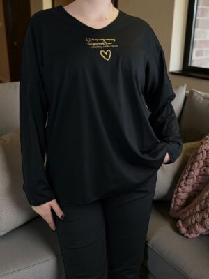 Μπλούζα  με χρυσά γράμματα