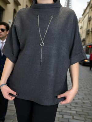 Πλεκτό Πουλόβερ με Κολιέ Ready to Wear