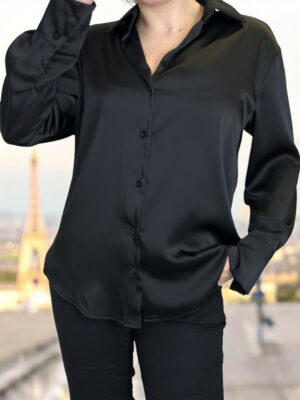 Πουκάμισα  Σατέν<br/><small class="dmm_sku">Κωδικός προϊόντος: 8399-μαυρο</small>