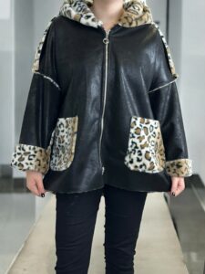 Παλτό-ζακέτα με γούνα εσωτερικά