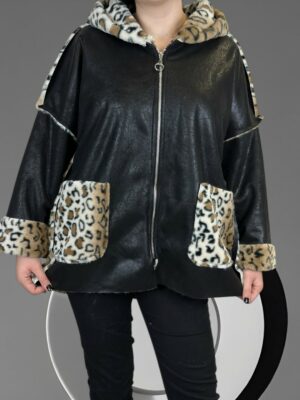 Παλτό-ζακέτα με γούνα εσωτερικά<br/><small class="dmm_sku">Κωδικός προϊόντος: 8404-μαυρο</small>