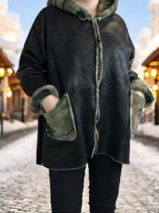 Παλτό-ζακέτα με γούνα εσωτερικά