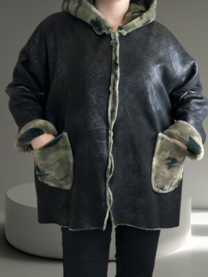 Παλτό-ζακέτα με γούνα εσωτερικά<br/><small class="dmm_sku">Κωδικός προϊόντος: 8404-πρασινο</small>