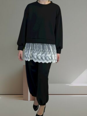 Σετ με ρομαντική λεπτομέρεια δαντέλας