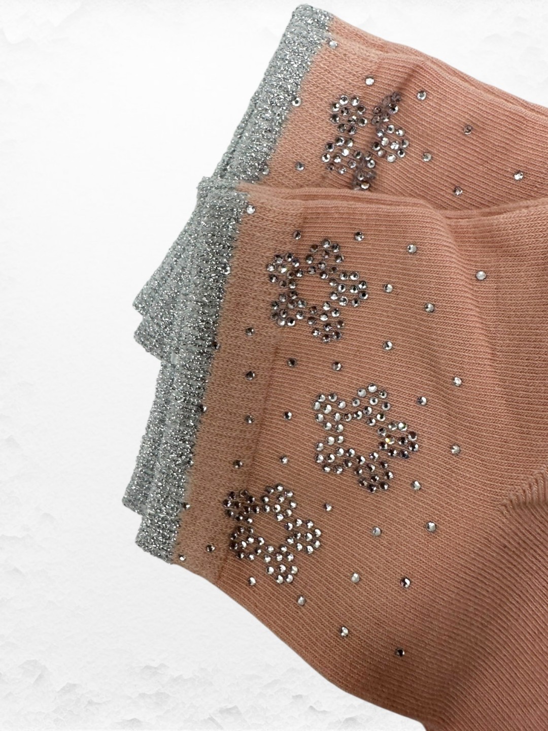 Κάλτσες με Στρας Λουλουδάτο Στυλ Κάλτσες με Στρας Λουλουδάτο Στυλ