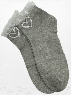Καλτσες Καρδούλα Shine<br/><small class="dmm_sku">Κωδικός προϊόντος: 8518-γκρι</small>