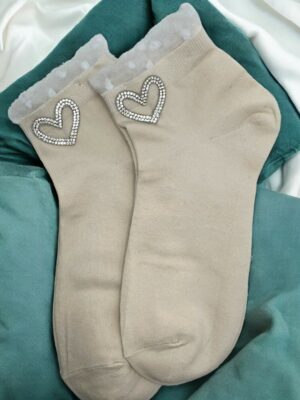 Καλτσες Καρδούλα Shine<br/><small class="dmm_sku">Κωδικός προϊόντος: 8518-μπεζ</small>