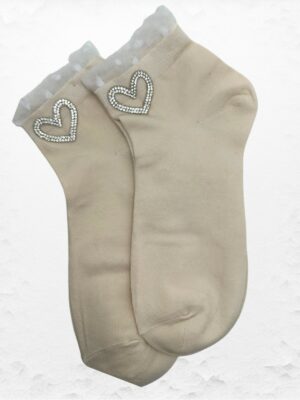 Καλτσες Καρδούλα Shine<br/><small class="dmm_sku">Κωδικός προϊόντος: 8518-μπεζ</small>