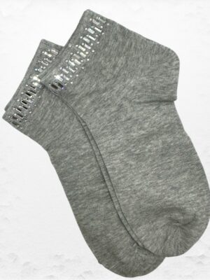 Κάλτσες με Τετράγωνα Στρας Bold Crystal<br/><small class="dmm_sku">Κωδικός προϊόντος: 8519-γκρι</small>
