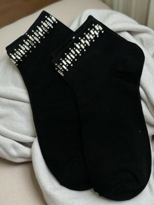 Κάλτσες με Τετράγωνα Στρας Bold Crystal<br/><small class="dmm_sku">Κωδικός προϊόντος: 8519-μαυρο</small>