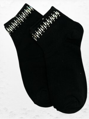 Κάλτσες με Τετράγωνα Στρας Bold Crystal<br/><small class="dmm_sku">Κωδικός προϊόντος: 8519-μαυρο</small>