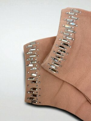 Κάλτσες με Τετράγωνα Στρας Bold Crystal<br/><small class="dmm_sku">Κωδικός προϊόντος: 8519-ροζ</small>