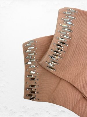 Κάλτσες με Τετράγωνα Στρας Bold Crystal<br/><small class="dmm_sku">Κωδικός προϊόντος: 8519-ροζ</small>