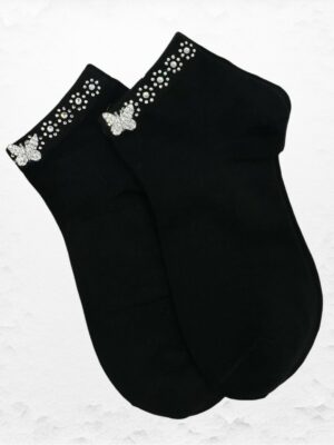 Κάλτσες με Μικρή Πεταλούδα Elegant Shine<br/><small class="dmm_sku">Κωδικός προϊόντος: 8523-μαυρο</small>